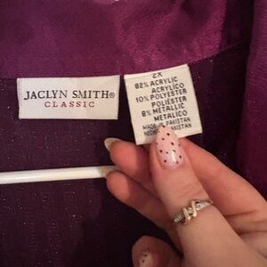 Jaclyn Smith Shimmering Purple Blouse
